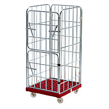 grillagé sur 4 côtés, socle rouge