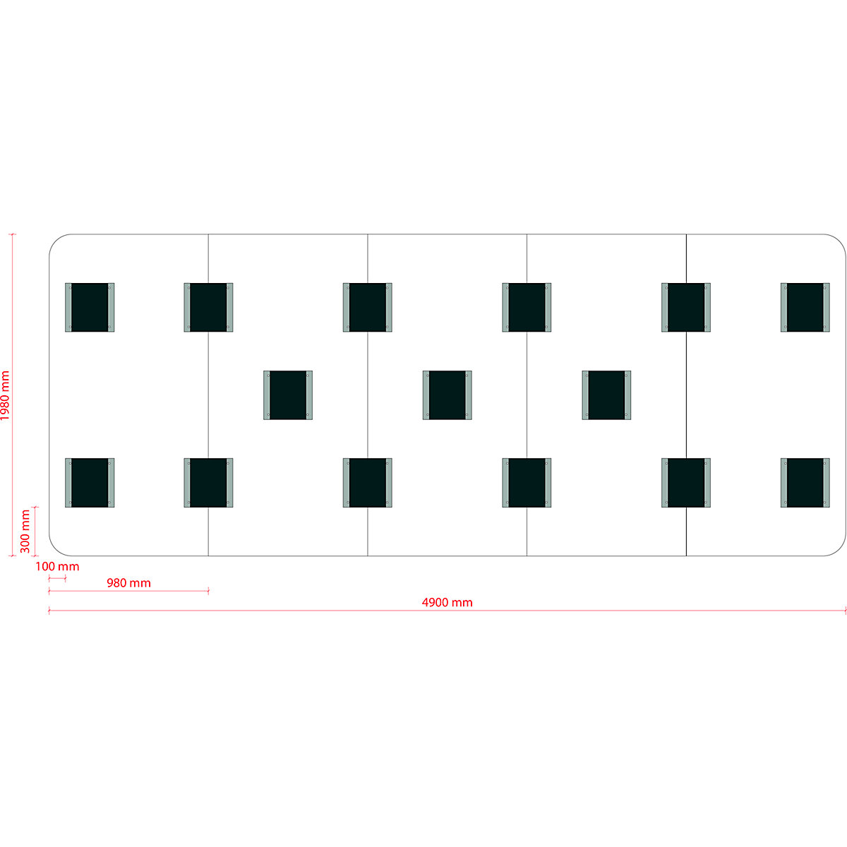 Quadro branco de design XXL VisuWall – Chameleon (Imagem do produto 5)-4