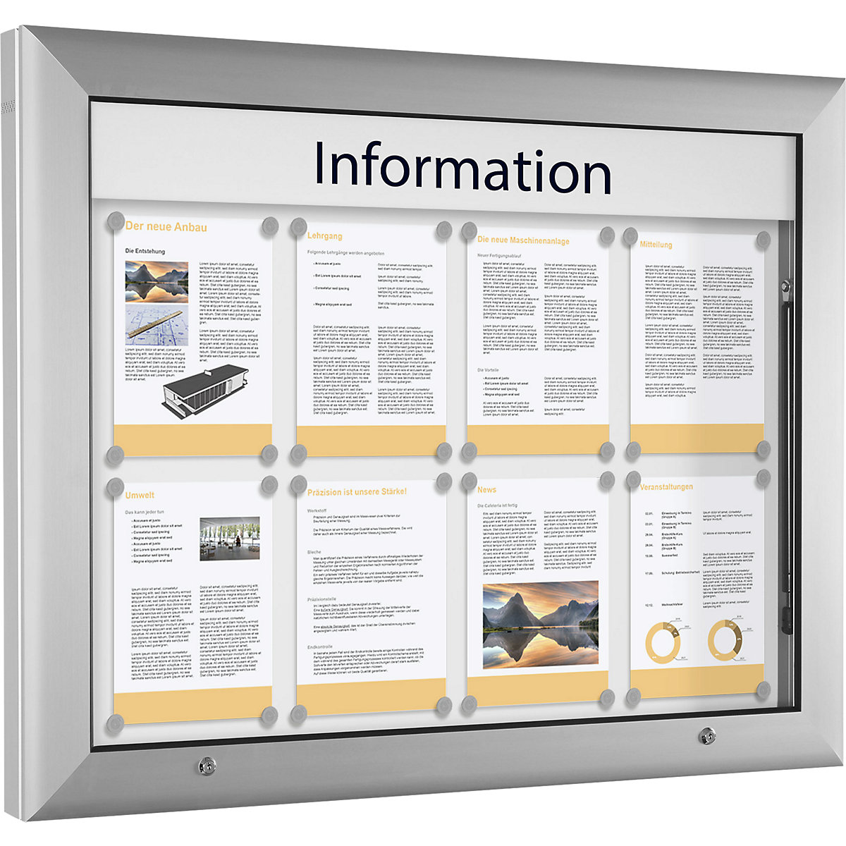 Vitrine para interiores e exteriores