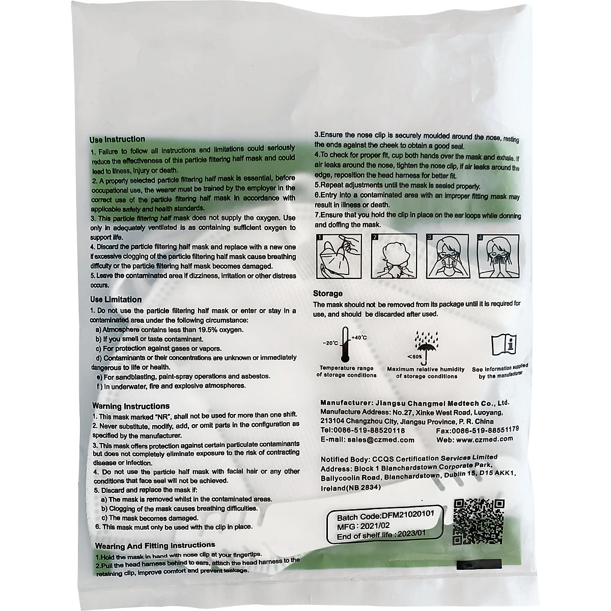 Atemschutzmaske FFP2 NR (Produktabbildung 3)