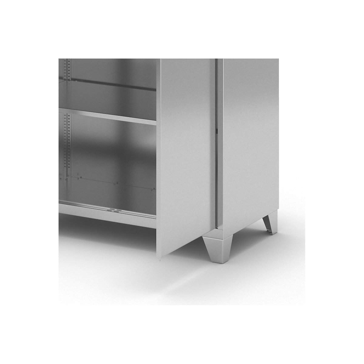 Armário de portas de batente em aço inoxidável com pés (Imagem do produto 7)-6