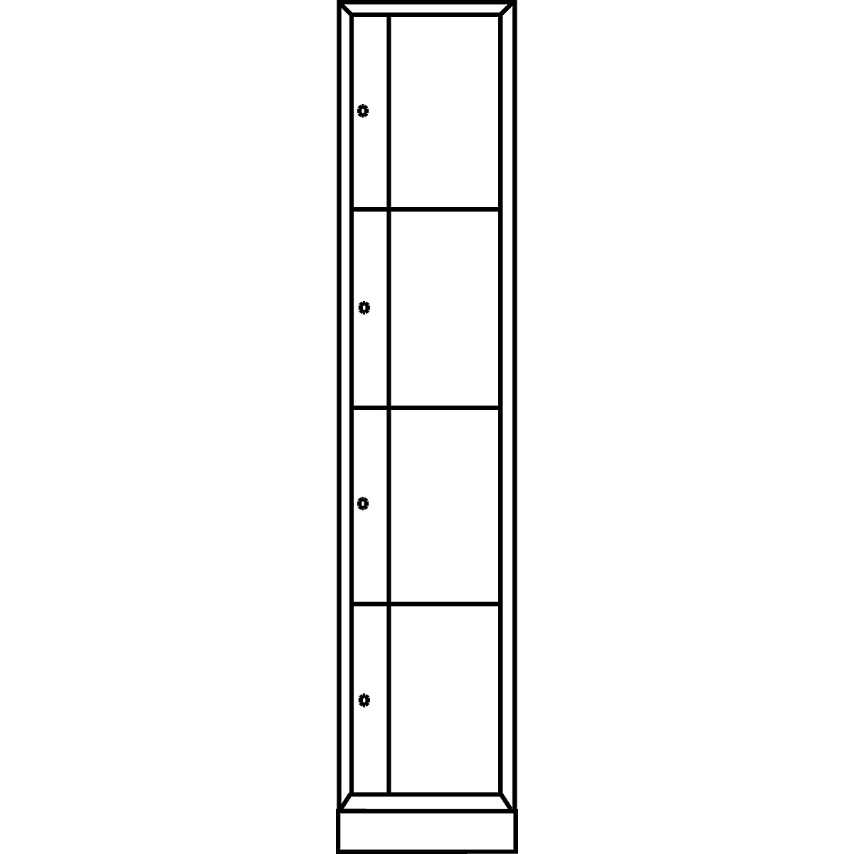Armário de cacifos com 4 compartimentos Resisto – C+P (Imagem do produto 7)-6