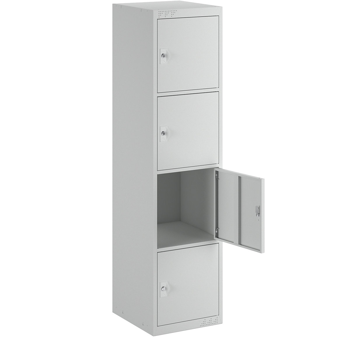 Armário de cacifos com 4 compartimentos Venlo – eurokraft basic
