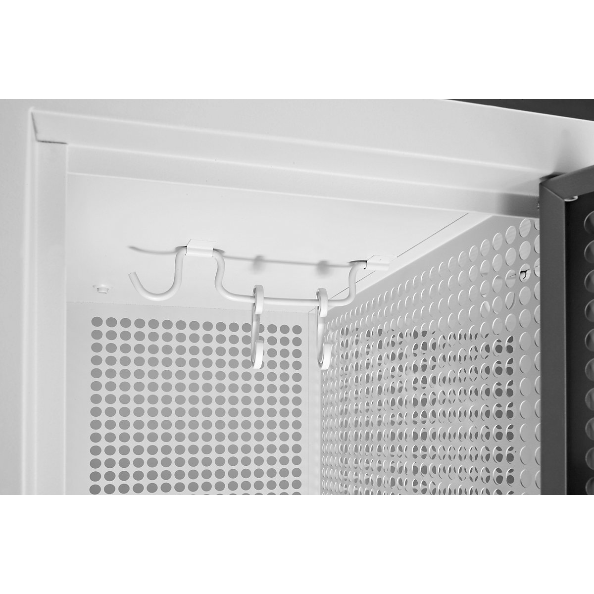Armário de cacifos com 4 compartimentos, perfurado – eurokraft pro (Imagem do produto 9)-8