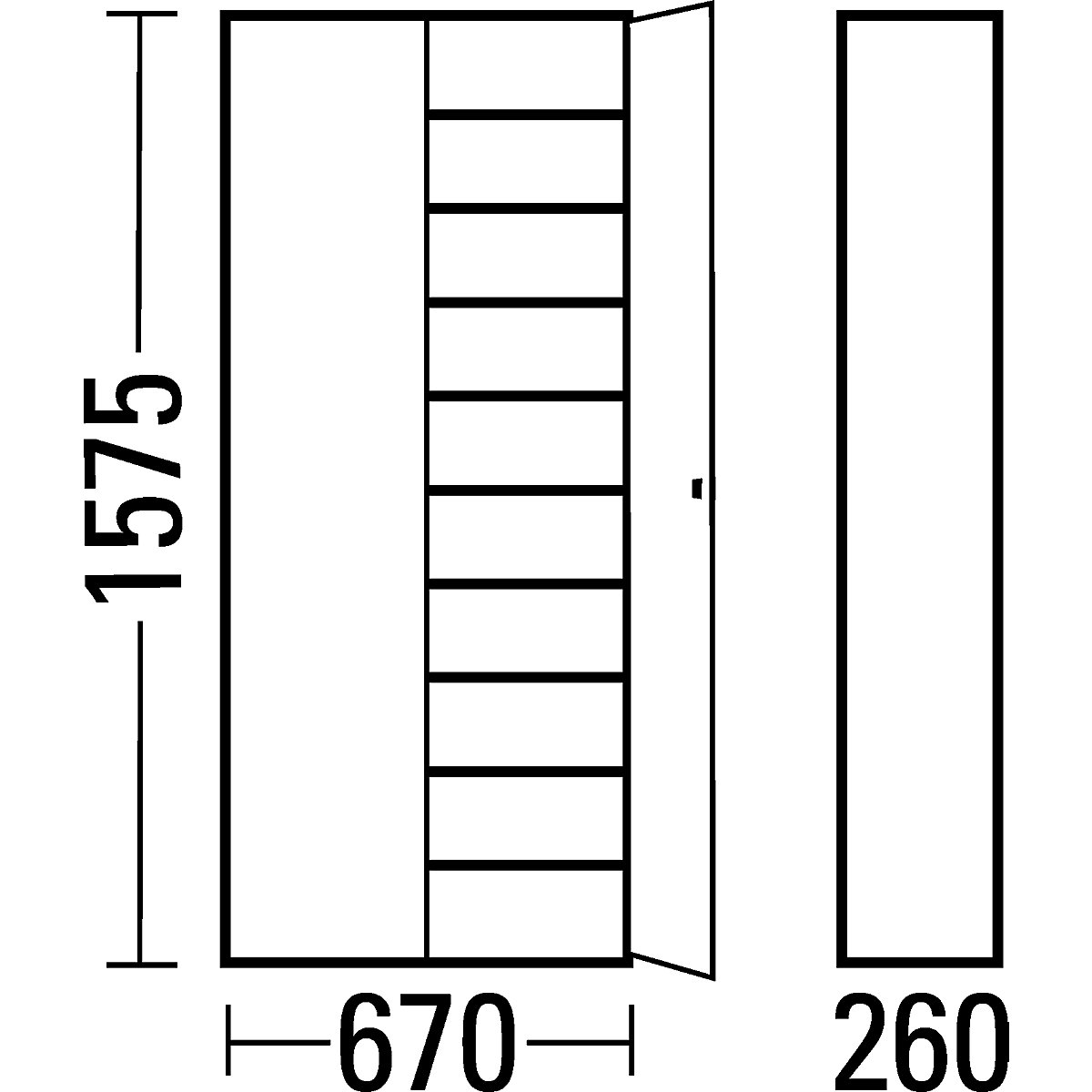 Armário de material em chapa de aço – eurokraft pro (Imagem do produto 3)-2