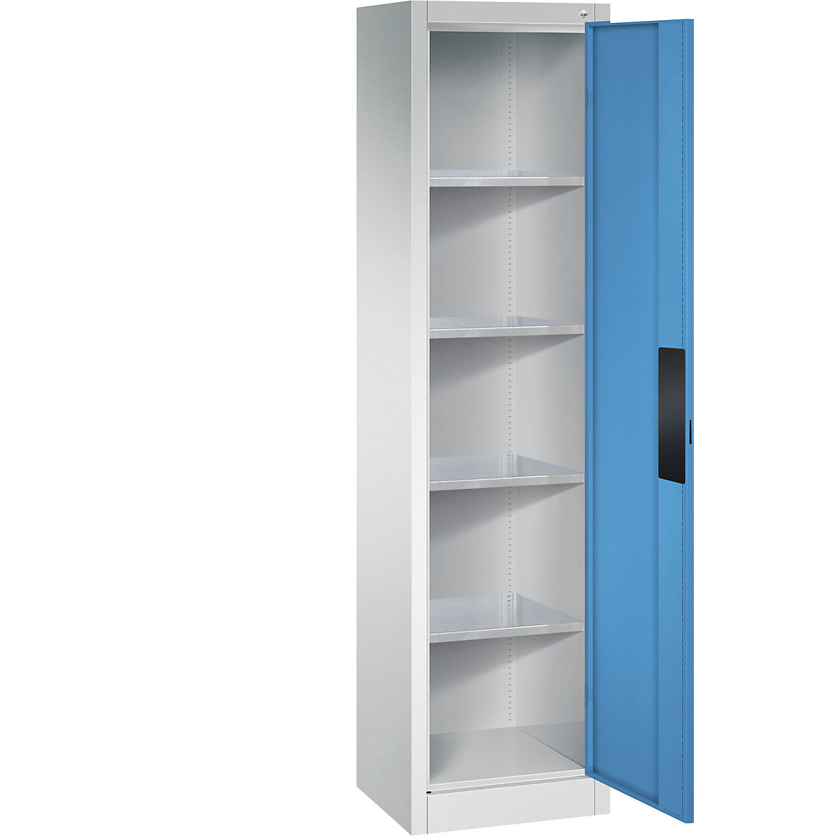 Armário de oficina para cargas pesadas – C+P, largura 502 mm, profundidade 400 mm, porta em azul claro-12