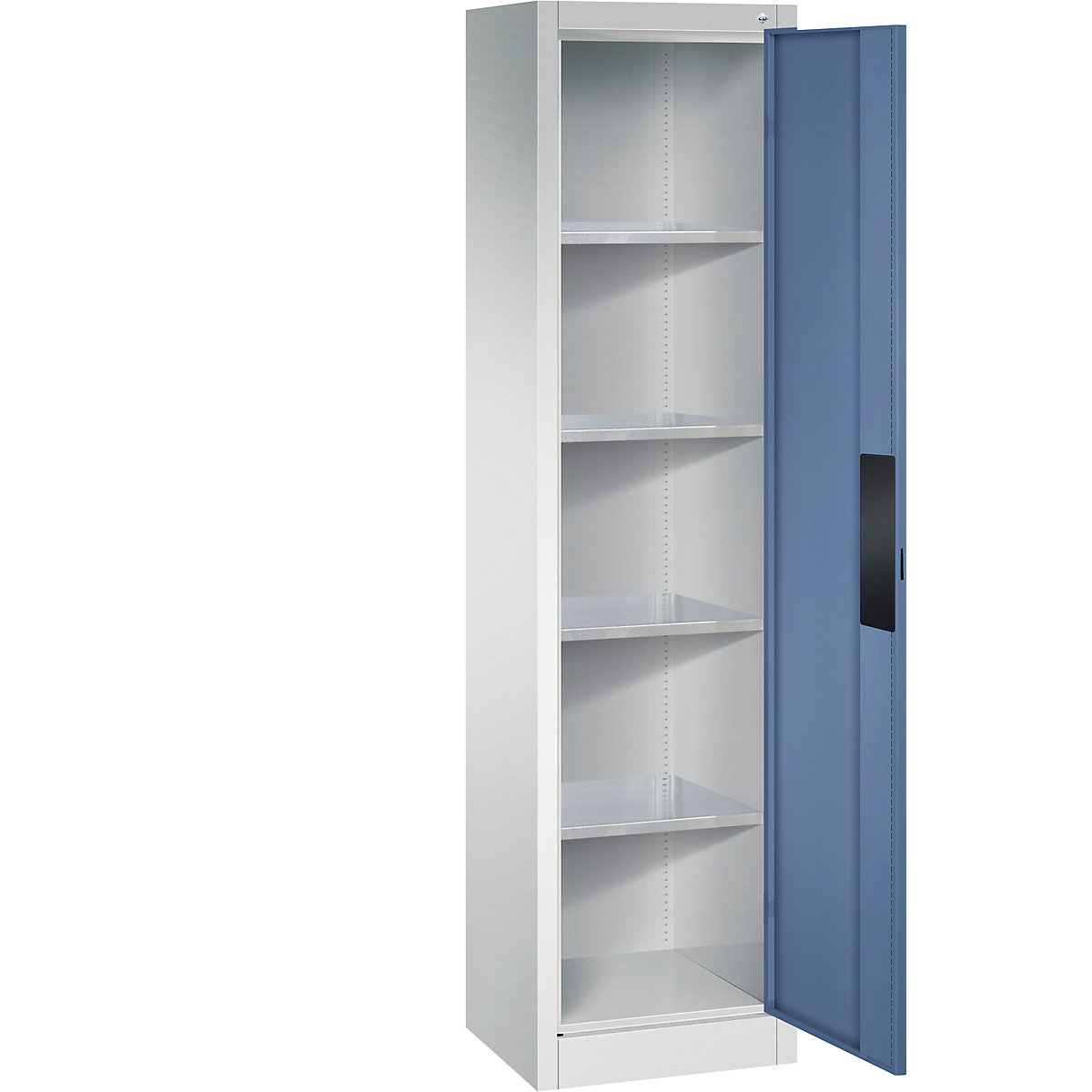 Armário de oficina para cargas pesadas – C+P, largura 502 mm, profundidade 400 mm, porta em azul distante-9