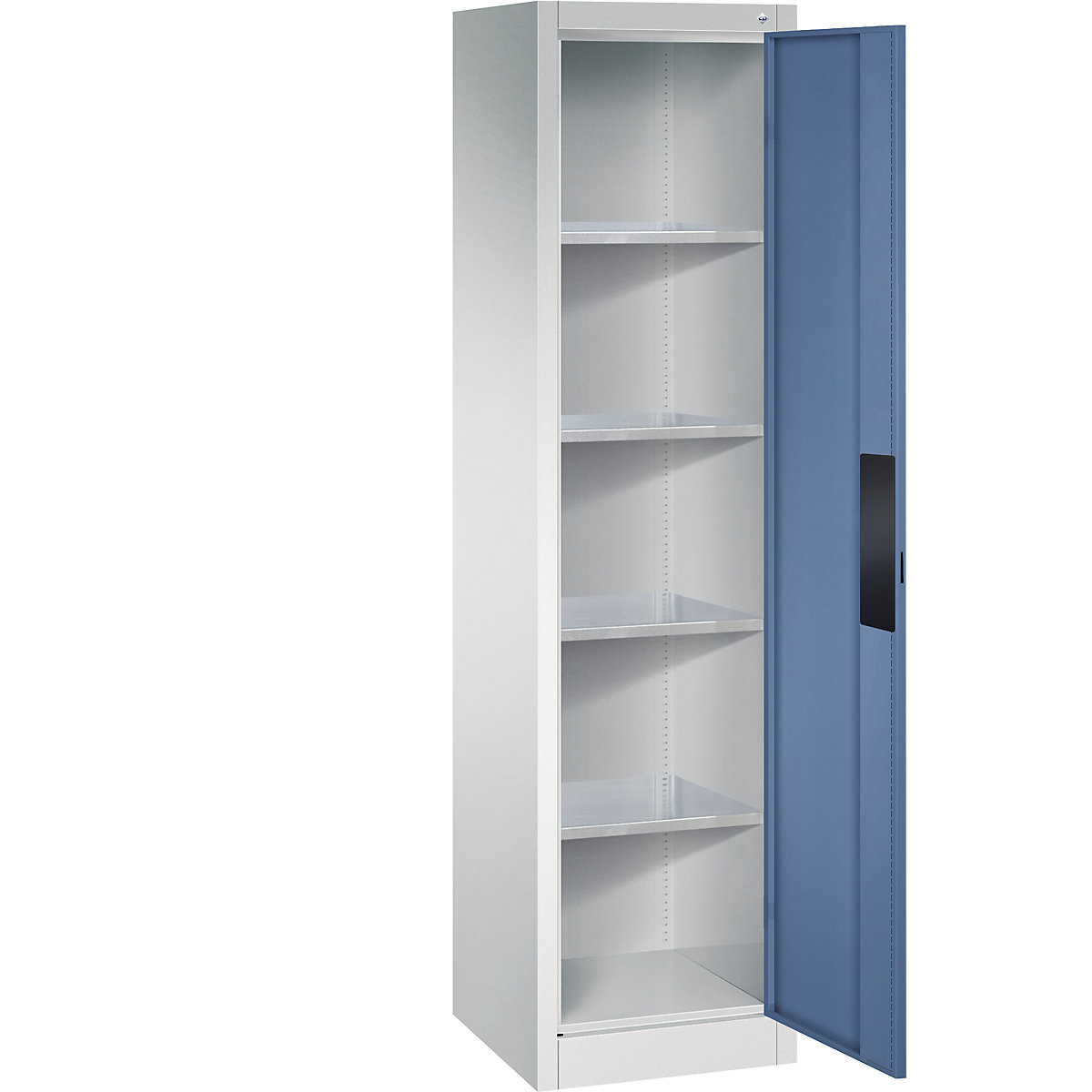 Armário de oficina para cargas pesadas – C+P, largura 502 mm, profundidade 500 mm, porta em azul distante-5