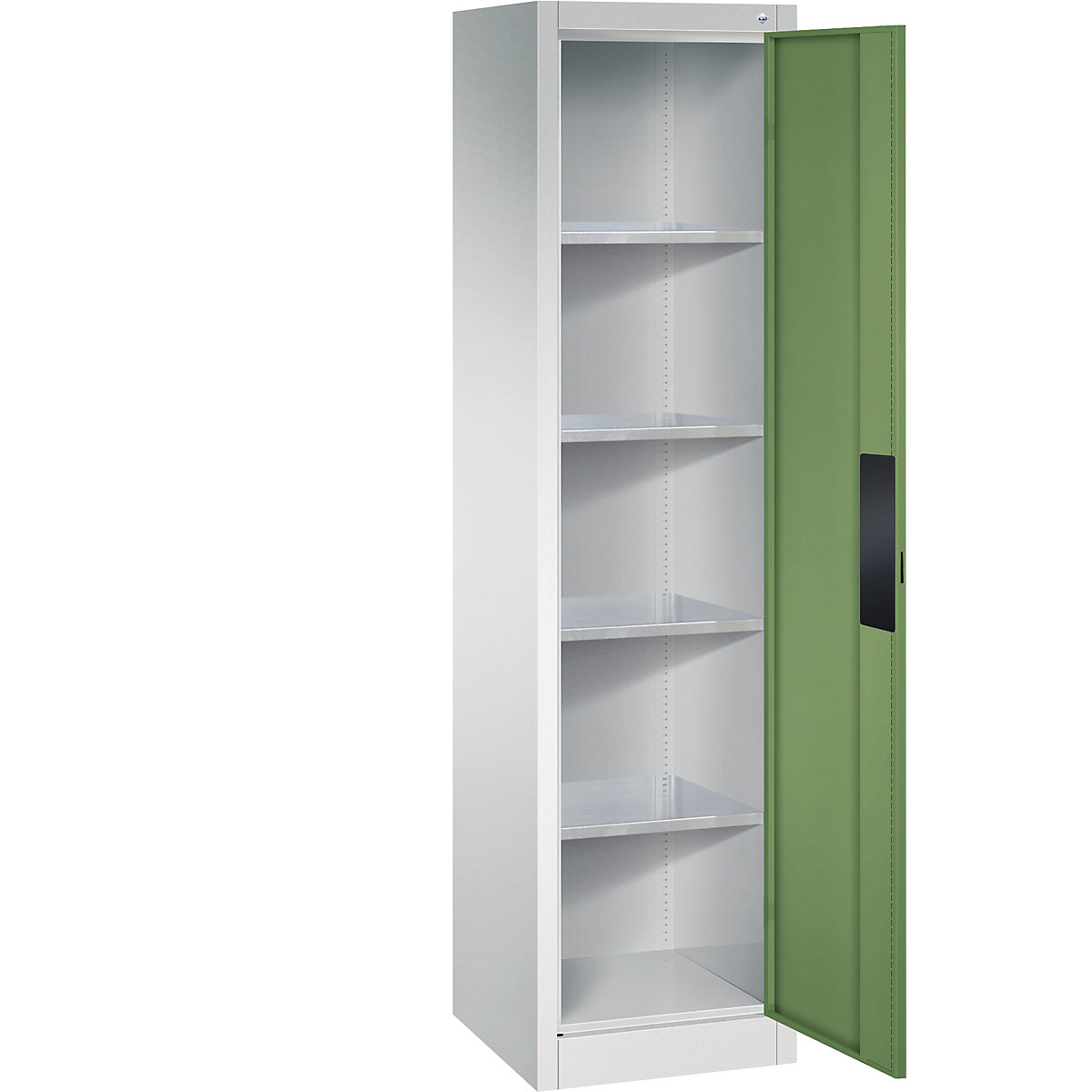 Armário de oficina para cargas pesadas – C+P, largura 502 mm, profundidade 500 mm, porta em verde reseda-2