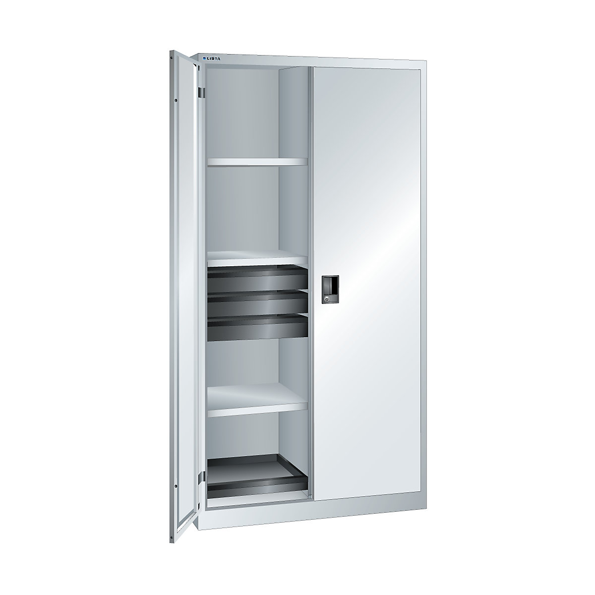 Armário de portas de batentes, AxLxP 1950 x 1000 x 580 mm – LISTA (Imagem do produto 5)-4