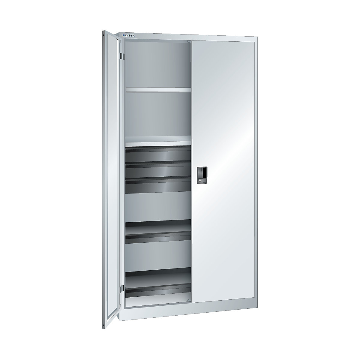 Armário de portas de batentes, AxLxP 1950 x 1000 x 580 mm – LISTA (Imagem do produto 5)-4