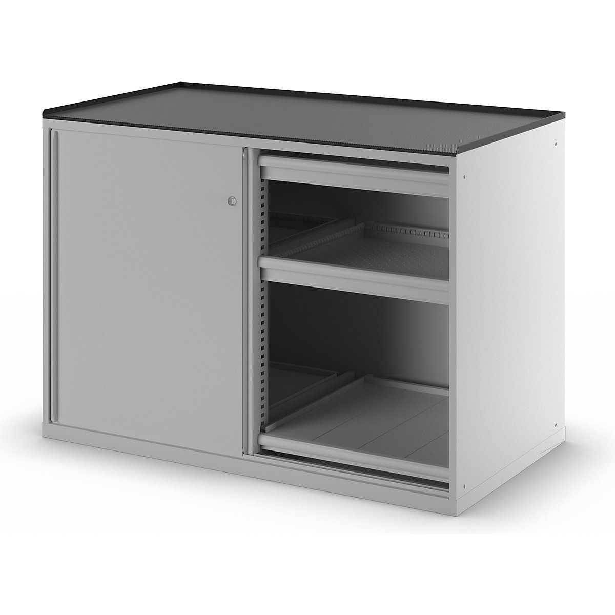 Armário de portas de correr, capacidade de carga por prateleira extraível 75 kg – LISTA (Imagem do produto 4)-3