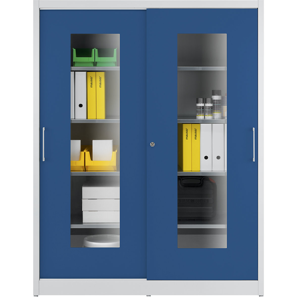 Armário de portas de correr com janela de visualização – mauser (Imagem do produto 2)-1