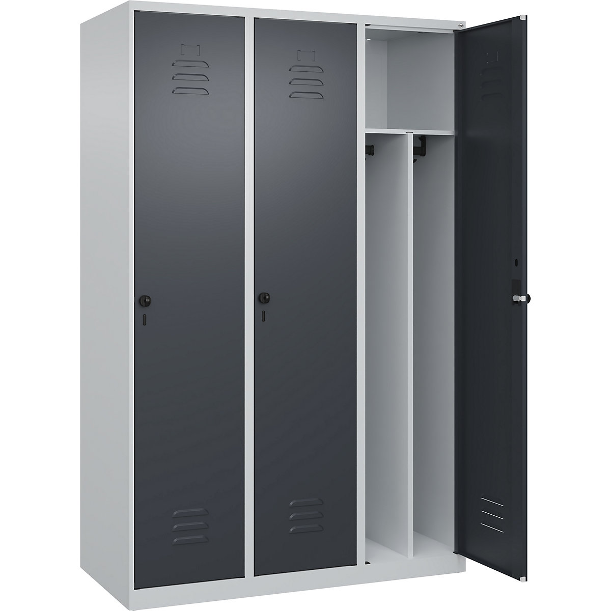 Cacifo com separação de roupa suja/limpa Classic PLUS, estreito – C+P (Imagem do produto 2)-1