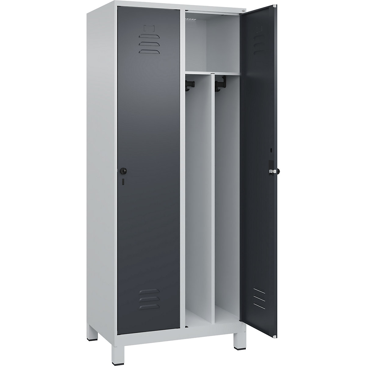 Cacifo com separação de roupa suja/limpa Classic PLUS, estreito – C+P (Imagem do produto 3)-2