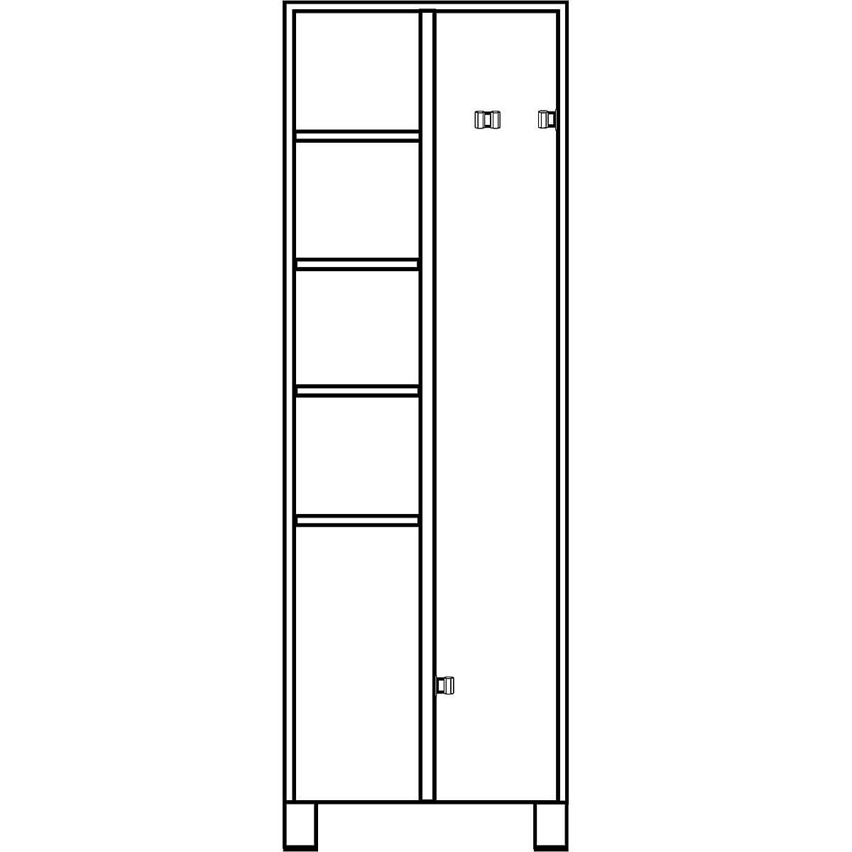 Cacifo multiusos/de vestiário Bremen – eurokraft pro (Imagem do produto 4)-3