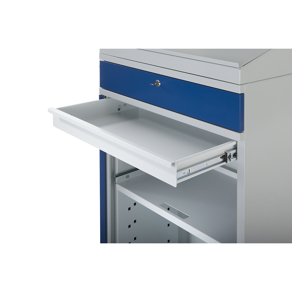 Estação de trabalho para computadores, chapa de aço – eurokraft pro (Imagem do produto 6)-5