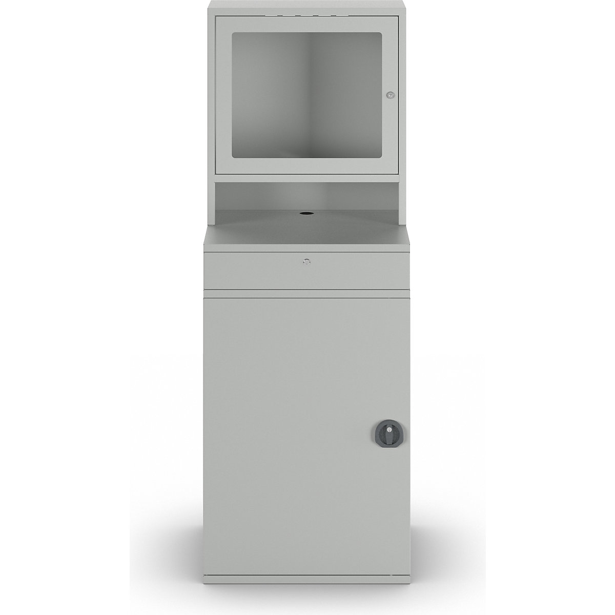 Estação de trabalho para computadores, chapa de aço – eurokraft pro (Imagem do produto 2)-1
