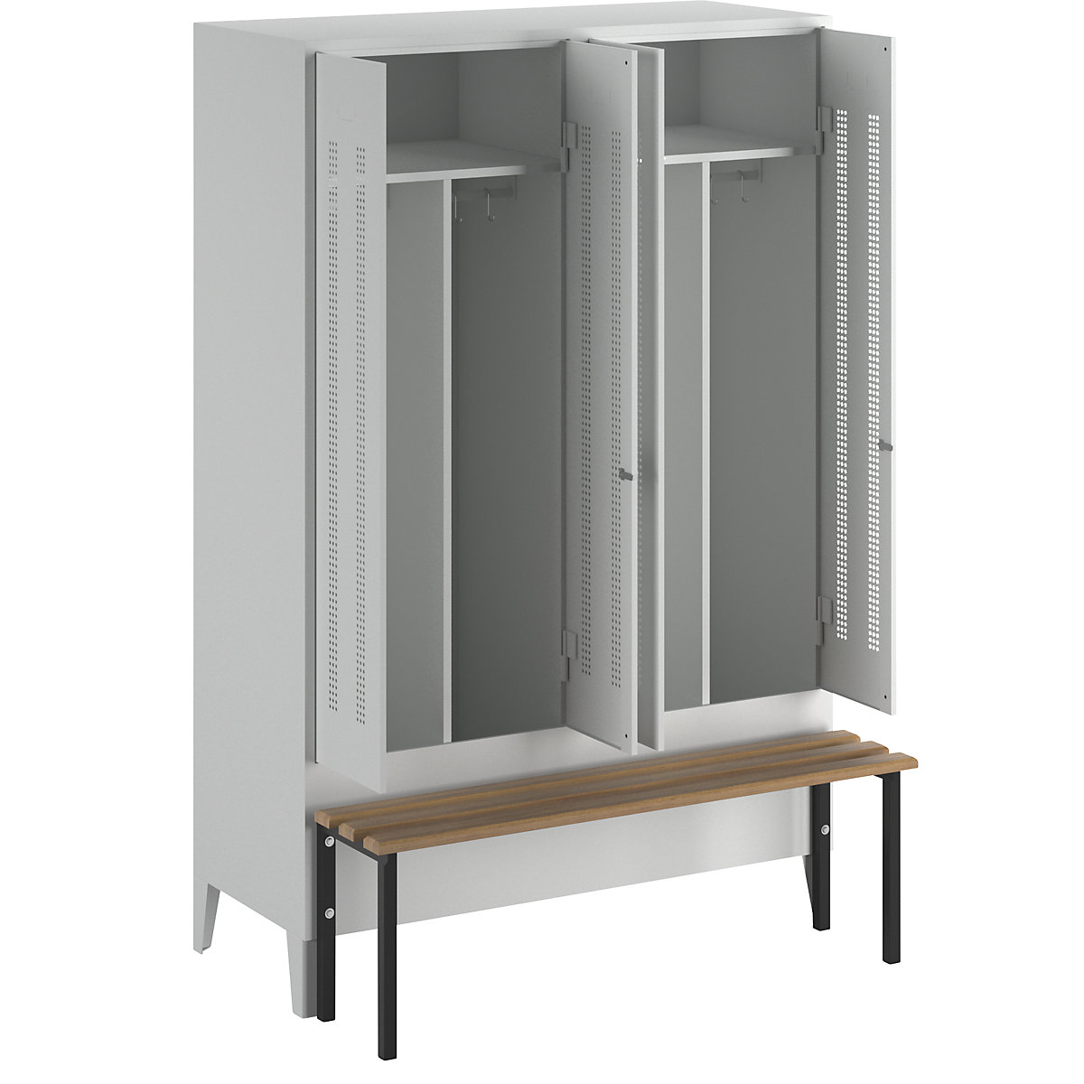 Cacifo com separação de roupa suja/limpa Berlin 1 com banco – Wolf