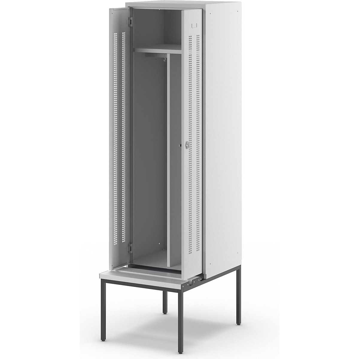 Cacifo com separação de roupa suja/limpa Berlin 1 com banco – Wolf (Imagem do produto 8)-7