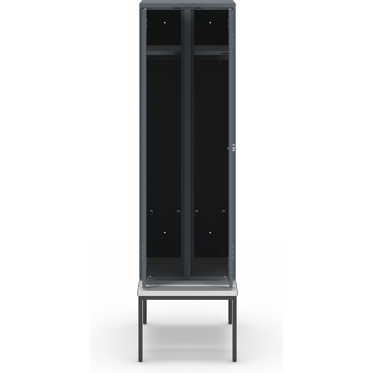 Cacifo com separação de roupa suja/limpa Berlin 2 com banco – Wolf (Imagem do produto 4)-3