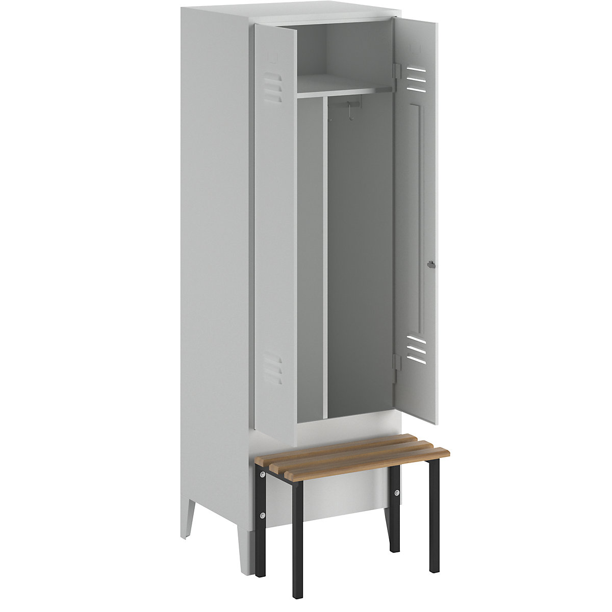 Cacifo com separação de roupa suja/limpa Berlin 2 com banco – Wolf