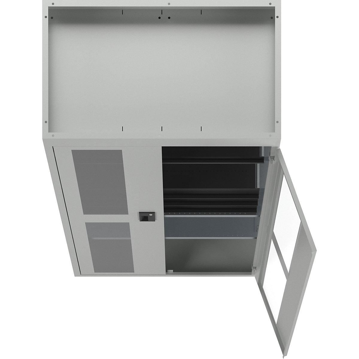 Armário com janelas de visualização, AxLxP 1950 x 1000 x 580 mm – LISTA (Imagem do produto 6)-5