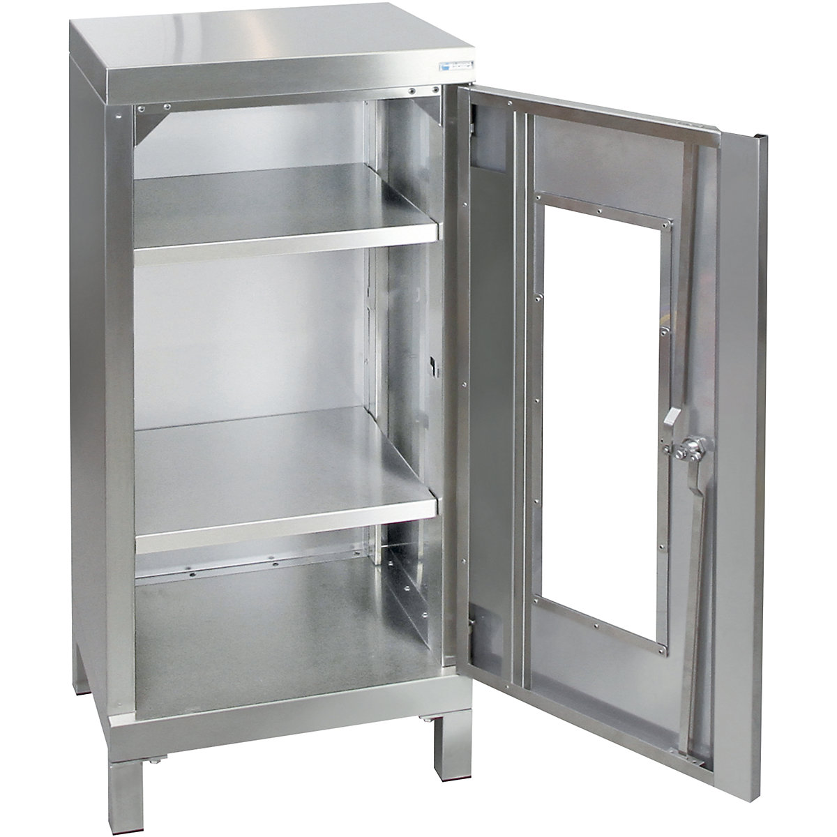 Armadio In Acciaio Inox Con Ante A Battente Con Ante Con Finestrella E Piedini Quadrati Kaiser Kraft Svizzera
