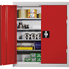 grigio chiaro RAL 7035/rosso traffico RAL 3020, 4 ripiani