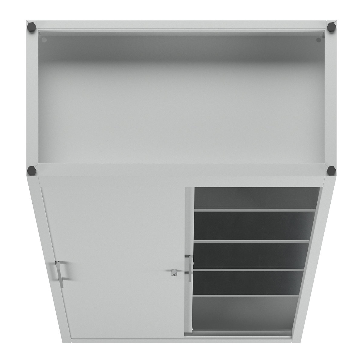 Armario de puertas correderas, altura 1950 mm – eurokraft pro (Imagen del producto 5)-4