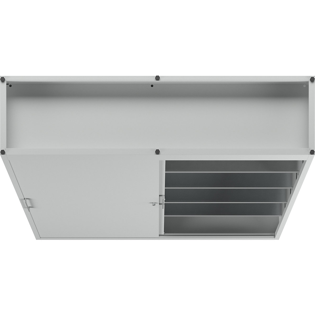 Armario de puertas correderas, altura 1950 mm – eurokraft pro (Imagen del producto 5)-4