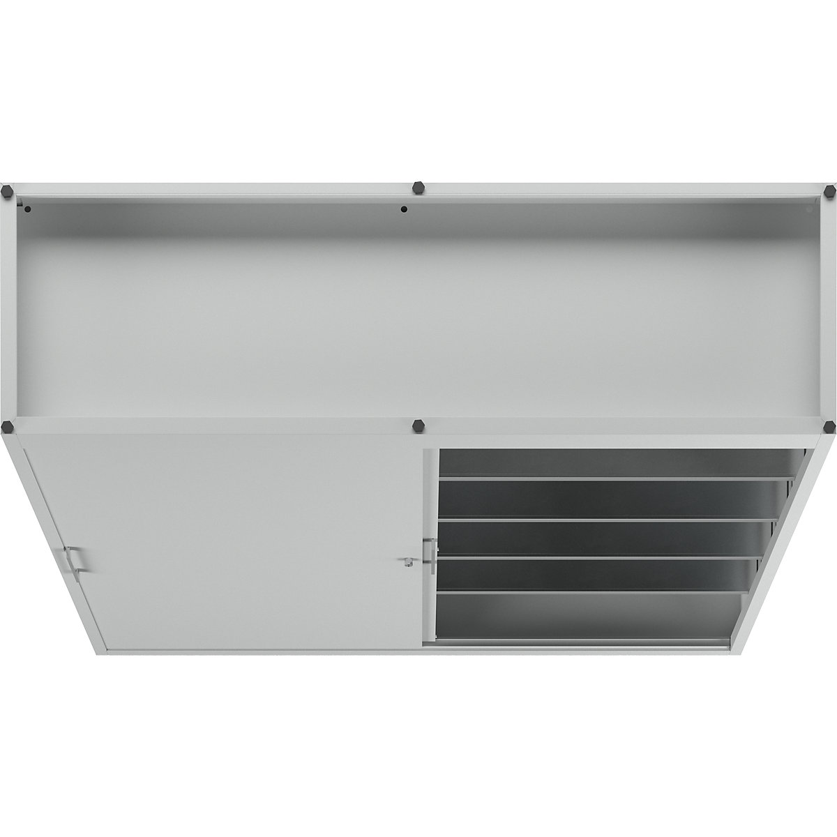 Armario de puertas correderas, altura 1950 mm – eurokraft pro (Imagen del producto 5)-4