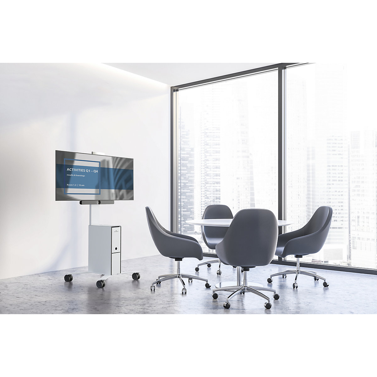 Carro móvil para TV COWORKSTATION® – DURABLE (Imagen del producto 13)-12