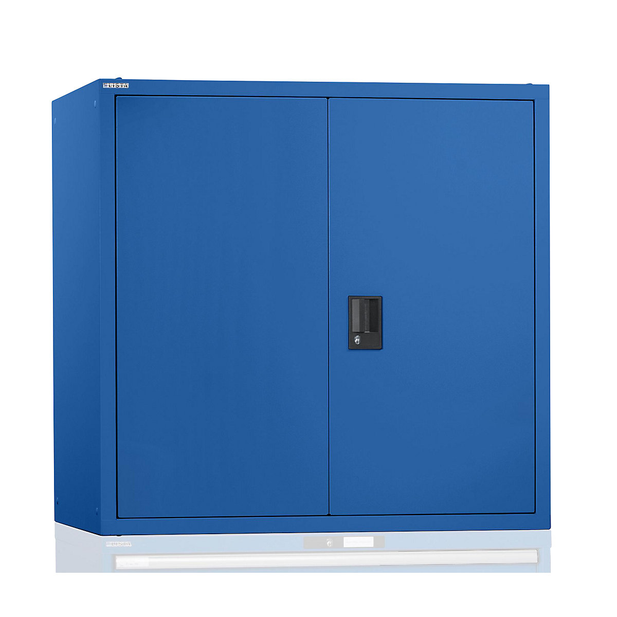 Altillo con puertas batientes – LISTA, con puertas de chapa maciza, H x A x P 1000 x 1023 x 725 mm, azul genciana-11