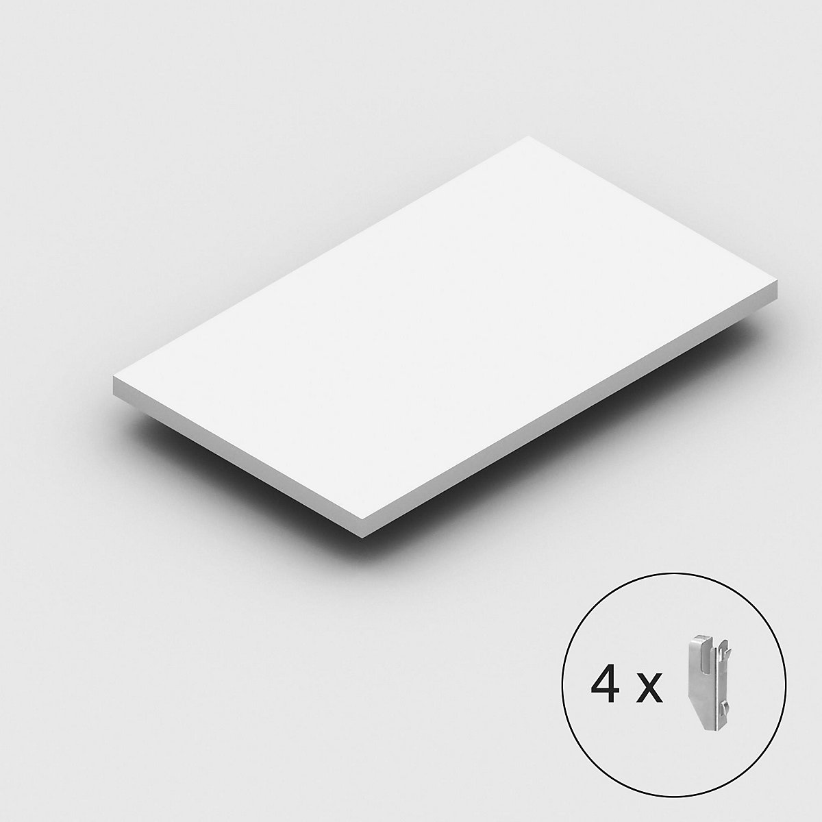 Prateleira RAL 7035, para estante de encaixar – eurokraft pro