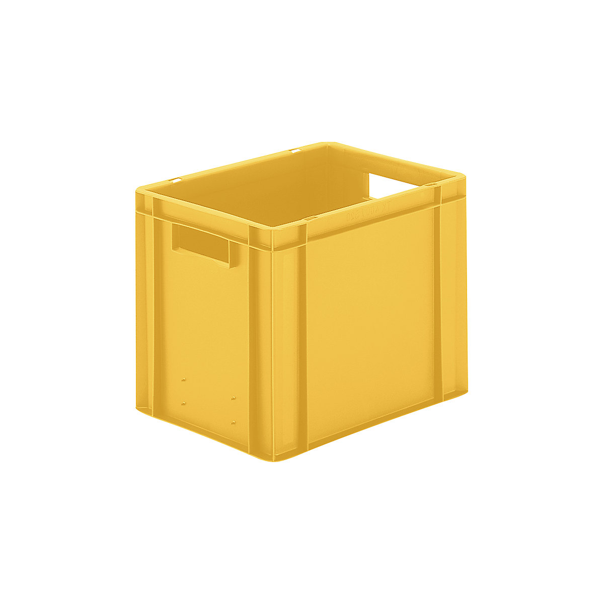 Recipiente empilhável em formato Euro, paredes e fundo fechados