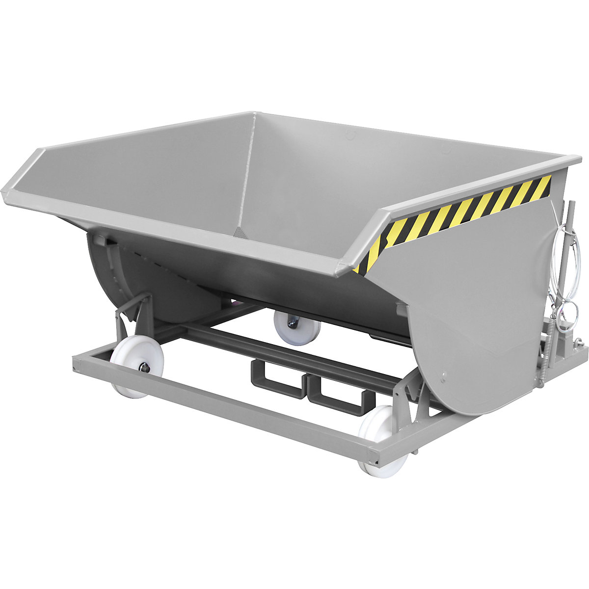 Recipiente basculante para aparas, com rodas em poliamida – eurokraft pro