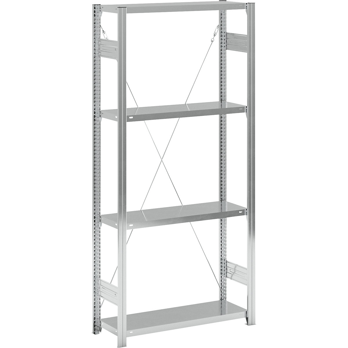 Estante de encaixar com prateleiras, galvanizada – eurokraft pro