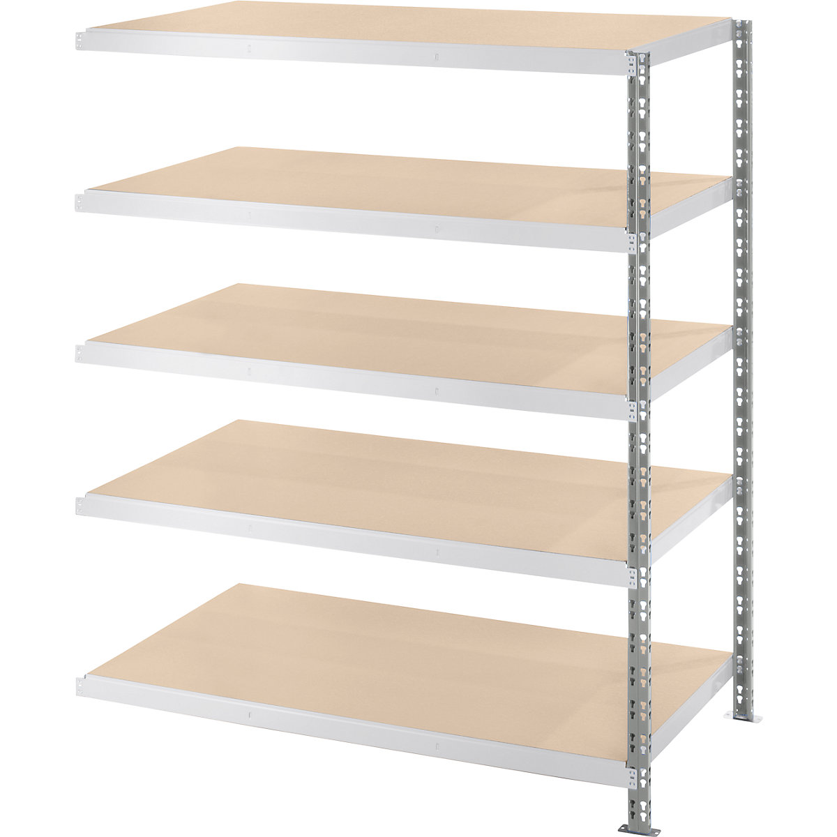 Estante de encaixar de prateleiras grandes em placa de aglomerado