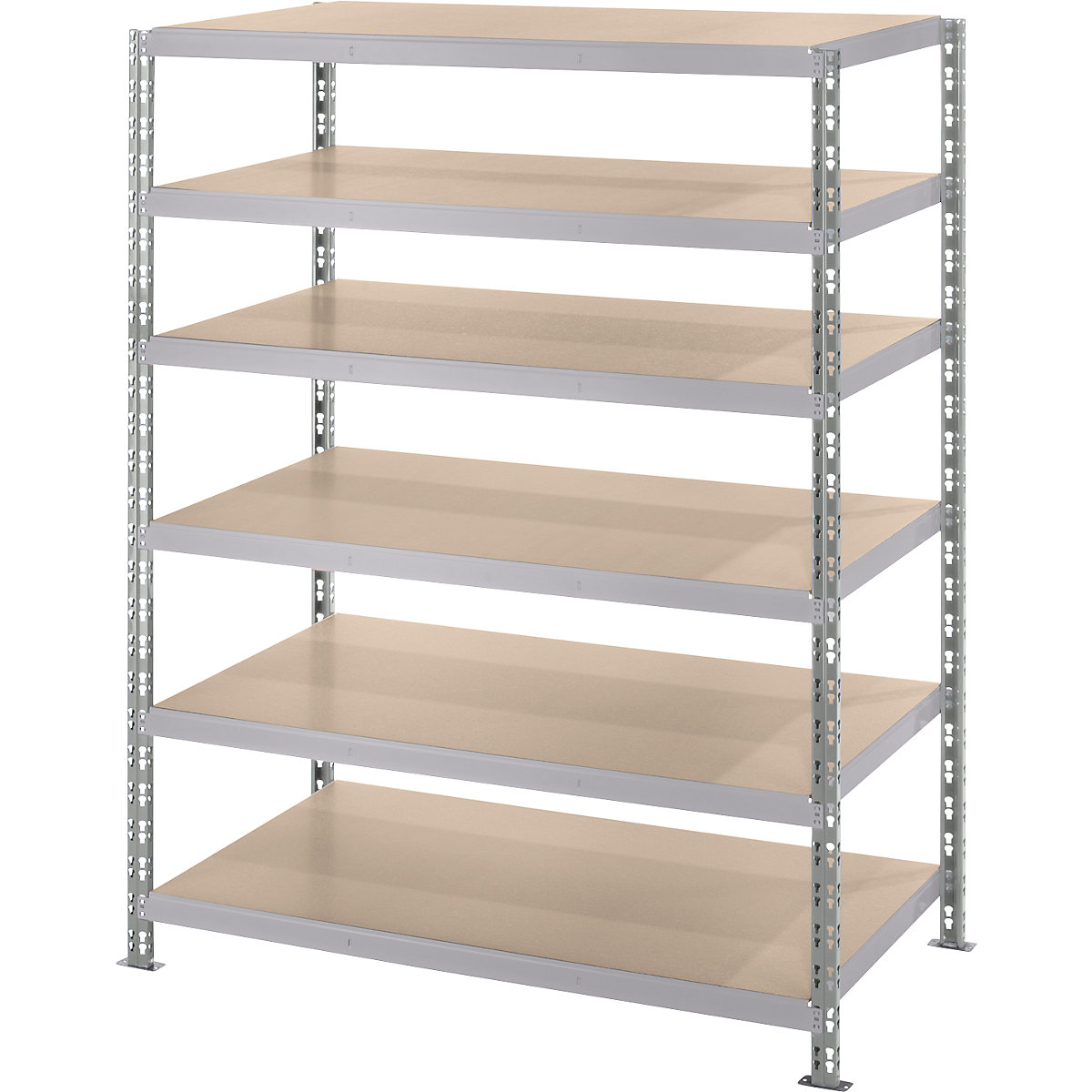 Estante de encaixar de prateleiras grandes em placa de aglomerado