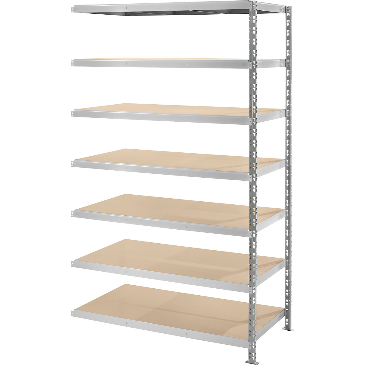 Estante de encaixar de prateleiras grandes em placa de aglomerado