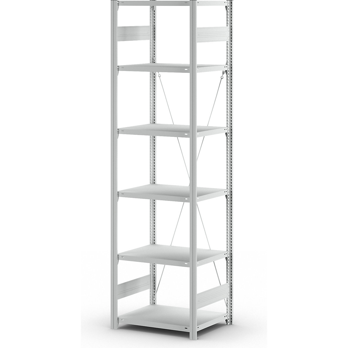 Estante de encaixe para armazém, armação de estante azul, prateleira galvanizada – eurokraft pro (Imagem do produto 13)-12