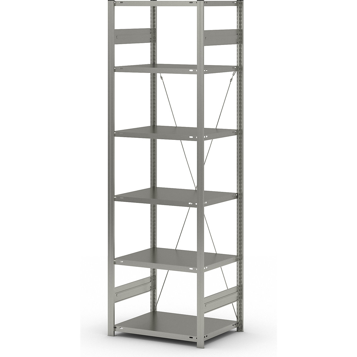 Estante de encaixe para armazém, armação de estante azul, prateleira galvanizada – eurokraft pro (Imagem do produto 12)-11