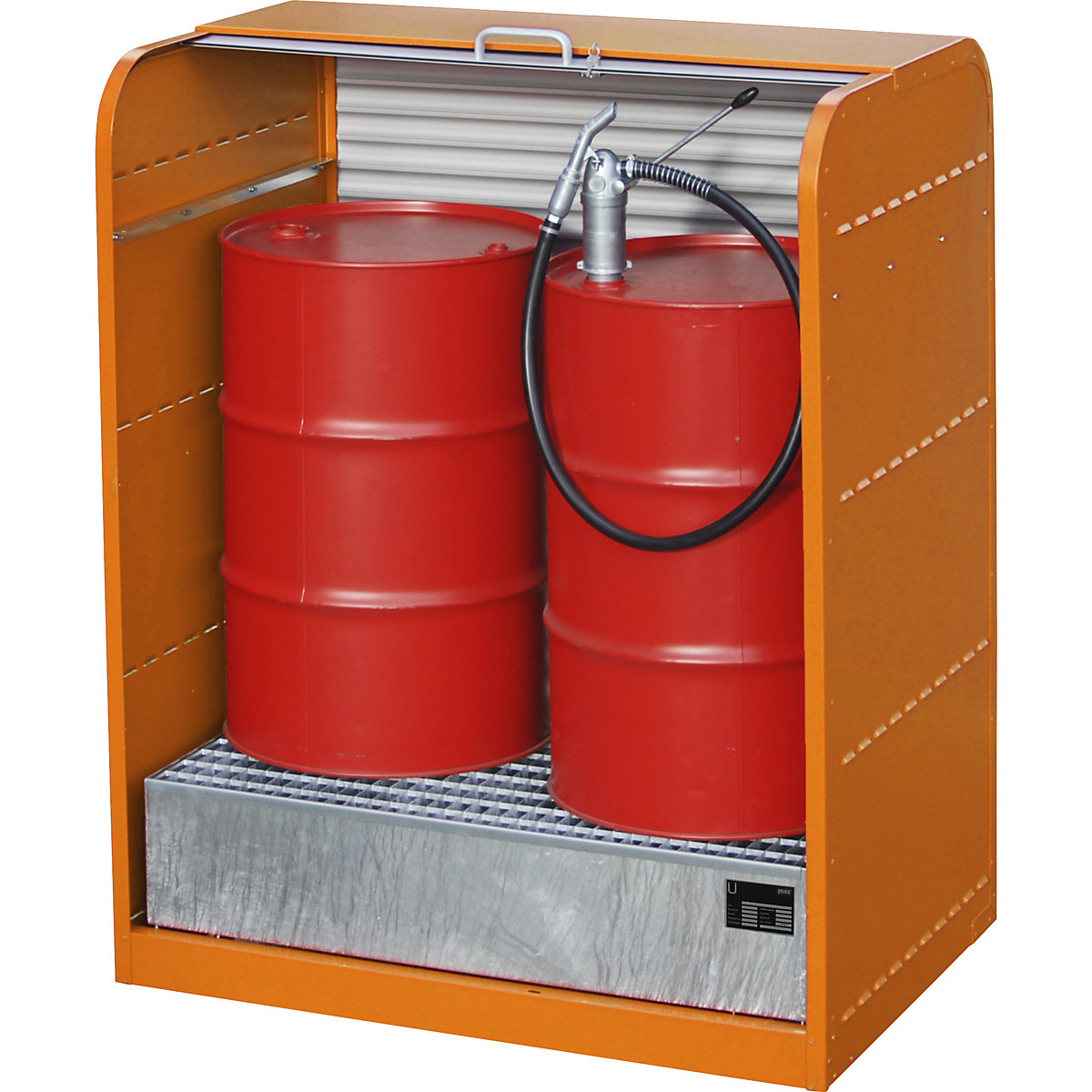 Depósito para substâncias perigosas em aço com persiana – eurokraft pro (Imagem do produto 3)-2