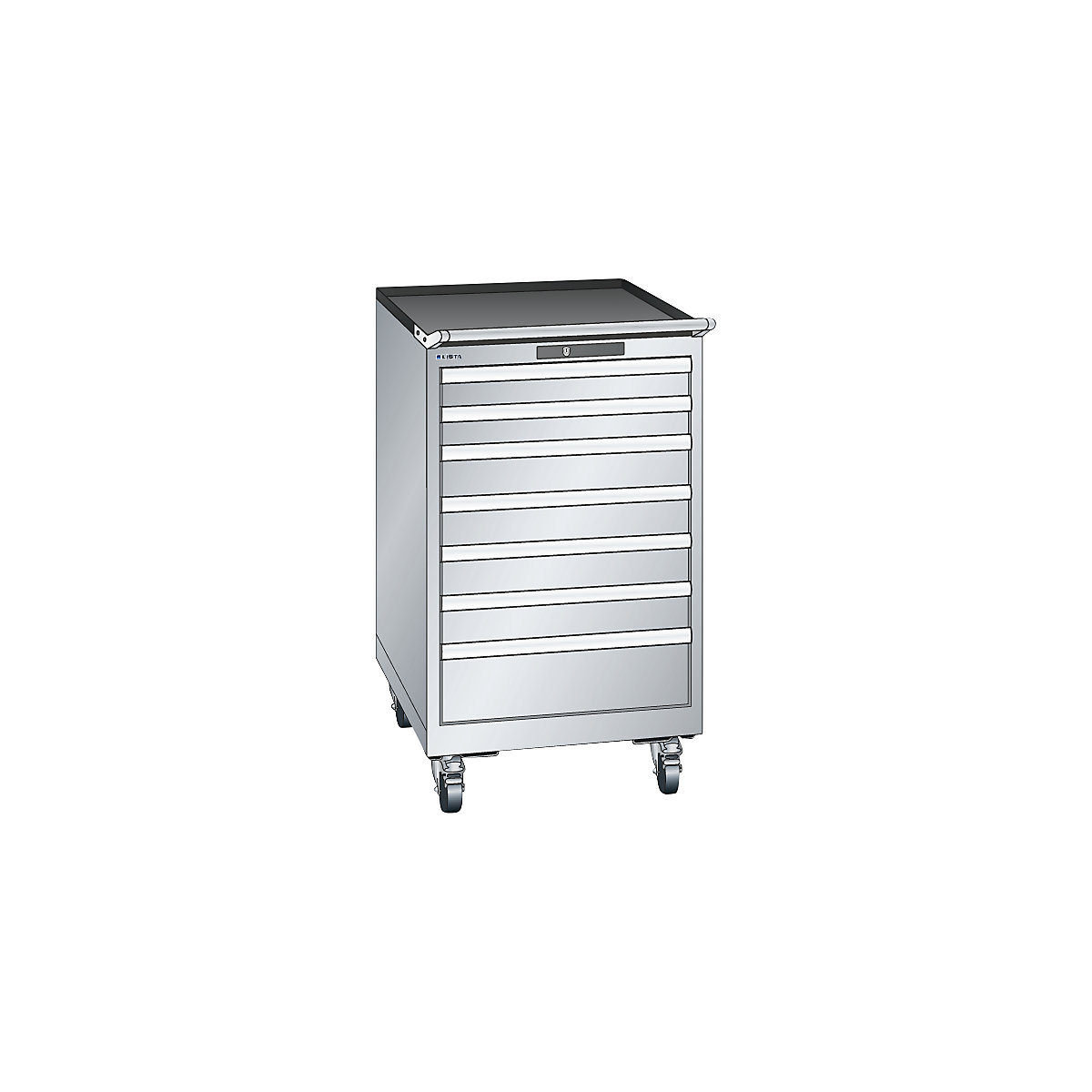 Armoire à tiroirs en tôle d'acier – LISTA (Illustration du produit 2)-1