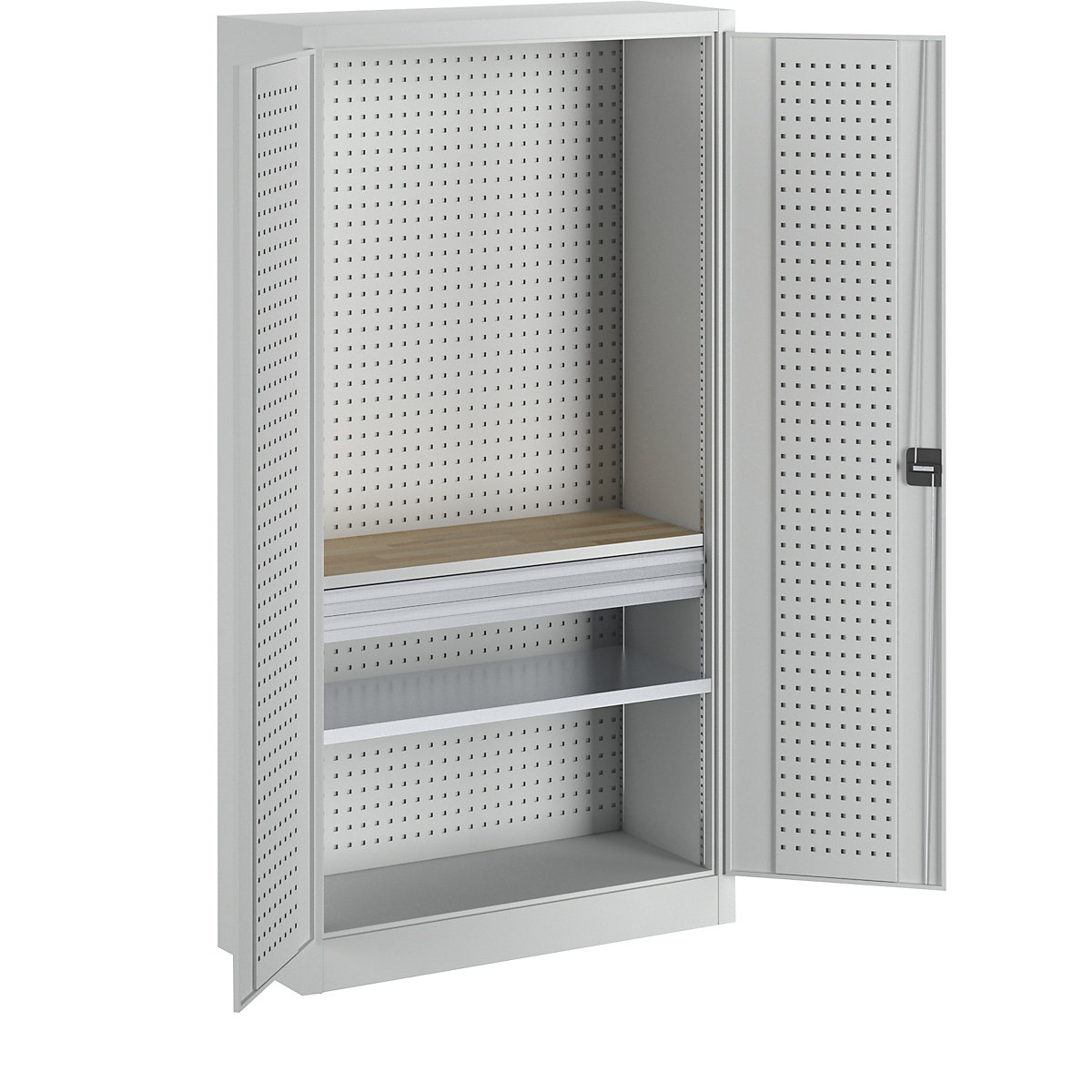 Armoire à outils avec perforations