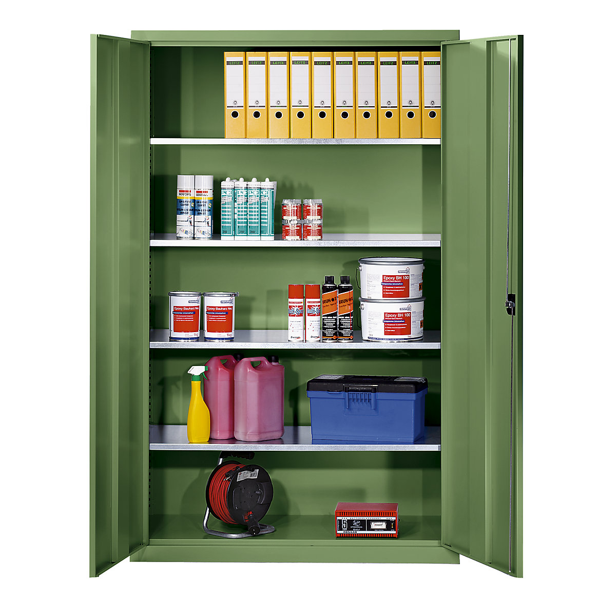 Armoire à portes battantes en tôle d'acier - eurokraft pro