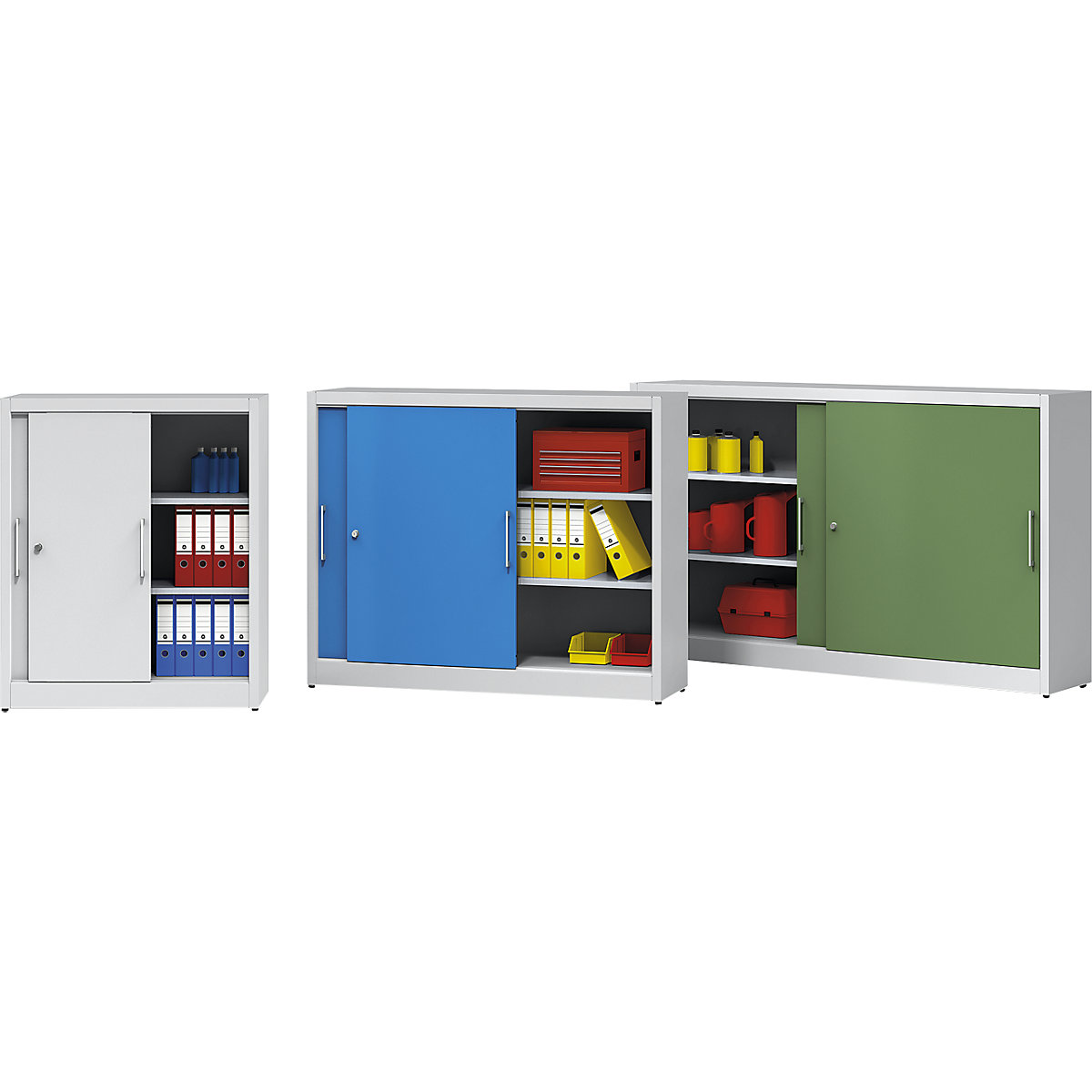 Armoire à portes coulissantes, hauteur 1200 mm – eurokraft pro