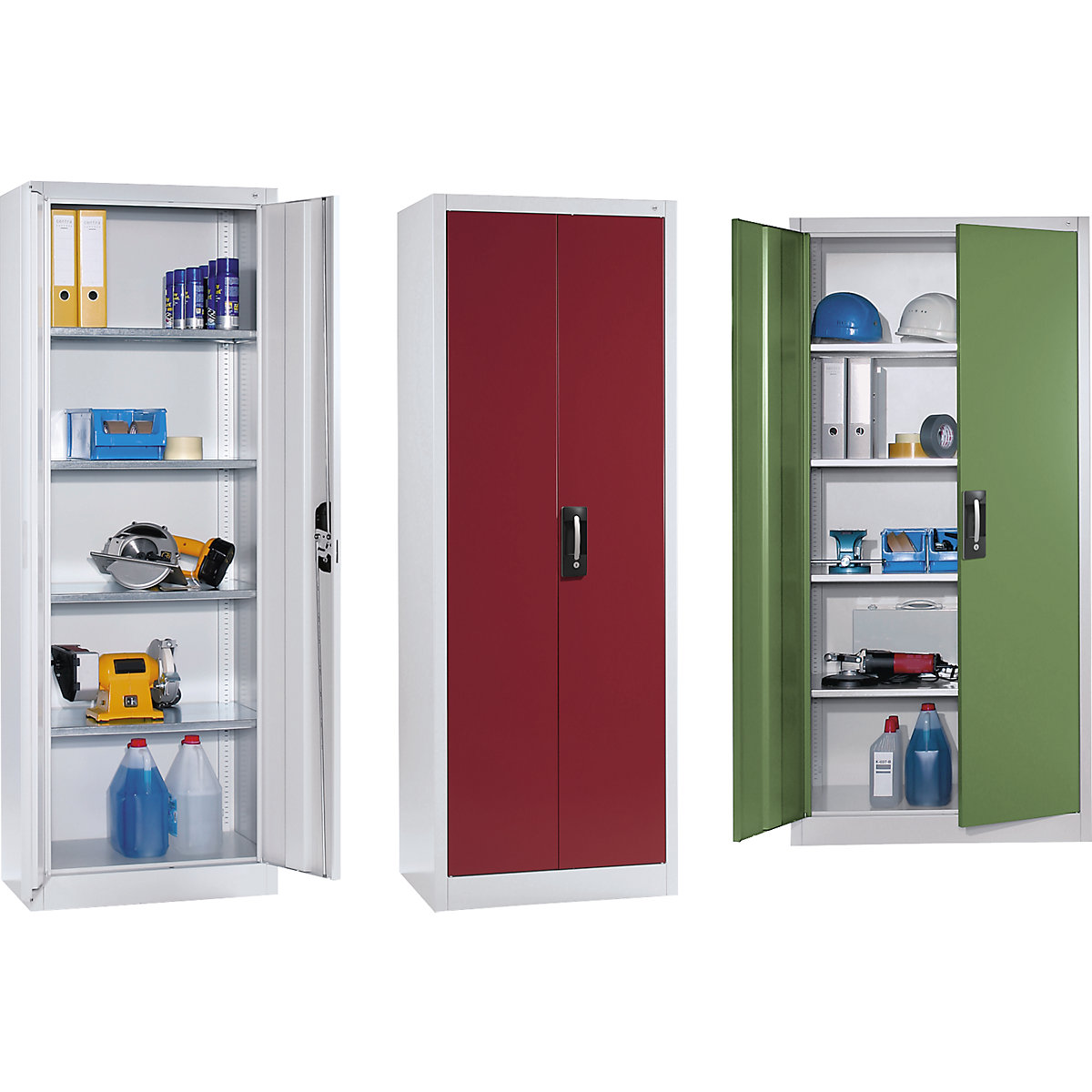 Armoire d'atelier à portes battantes – C+P (Illustration du produit 3)-2