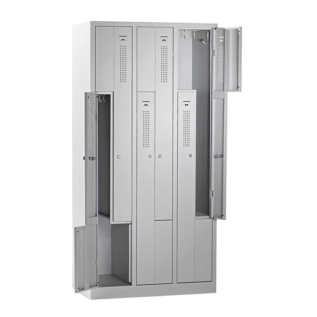 Vestiaire à portes en Z Amsterdam – eurokraft basic (Illustration du produit 2)-1